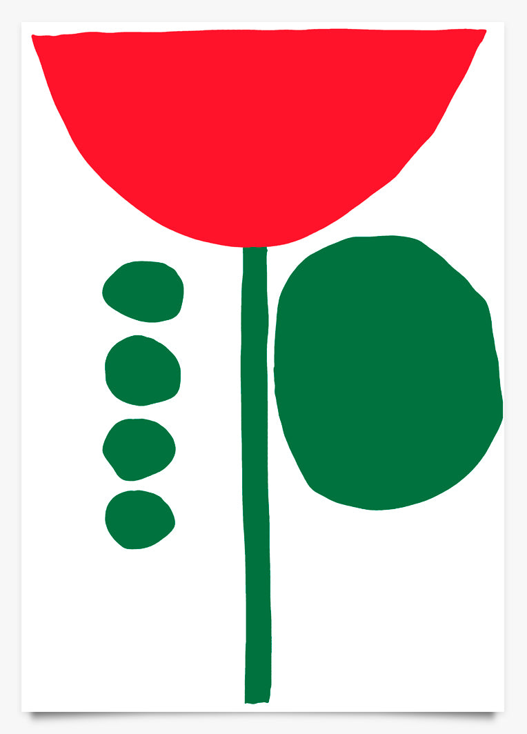 Red Flower - Art Print by Antti Kalevi | Another Fine Mess